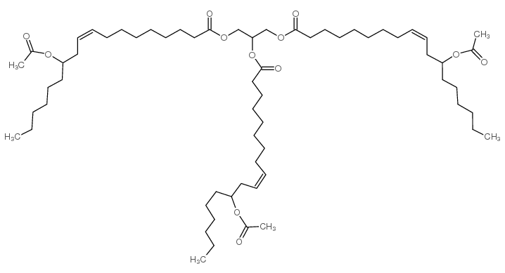 cas no 101-34-8 is 1,2,3-propanetriyl tris[(R)-12-(acetoxy)oleate]