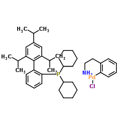 cas no 1028206-56-5 is Chloro(2-dicyclohexylphosphino-2',4',6'-triisopropyl-1,1'-biphenyl)[2-(2-aminoethyl)phenyl]palladium(II)