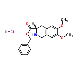 cas no 103733-32-0 is 1,2,3,4-Tetrahydro-6,7-dimethoxy-3-isoquinolinecarboxylic acid phenylmethyl ester hydrochloride