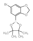 cas no 1150271-54-7 is 2-(6-Bromobenzo[d][1,3]dioxol-4-yl)-4,4,5,5-tetramethyl-1,3,2-dioxaborolane