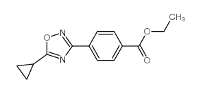 cas no 1166756-88-2 is Ethyl 4-(5-Cyclopropyl-1,2,4-oxadiazol-3-yl)benzoate