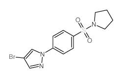 cas no 1187385-91-6 is 4-Bromo-1-(4-(pyrrolidin-1-ylsulfonyl)phenyl)-1H-pyrazole