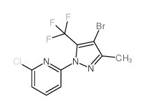 cas no 1187386-13-5 is 2-(4-Bromo-3-methyl-5-(trifluoromethyl)-1H-pyrazol-1-yl)-6-chloropyridine