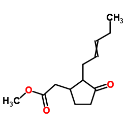 cas no 1211-29-6 is Methyl (2-pent-2-enyl-3-oxo-1-cyclopentyl)acetate