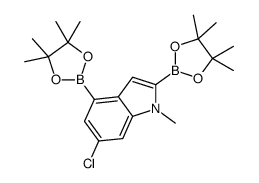 cas no 1256360-39-0 is 6-Chloro-1-methyl-2,4-bis(4,4,5,5-tetramethyl-1,3,2-dioxaborolan-2-yl)-1H-indole