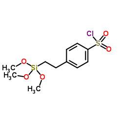 cas no 126519-89-9 is 2-(4-CHLOROSULPHONYLPHENYL)ETHYLTRIMETHOXYSILANE50 IN METHYLENE CHLORIDE