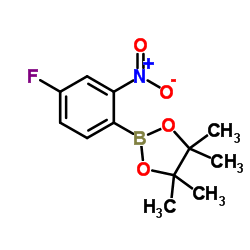 cas no 1288978-82-4 is 2-(4-fluoro-2-nitrophenyl)-4,4,5,5-tetramethyl-1,3,2-dioxaborolane