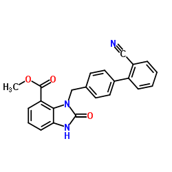 cas no 139481-33-7 is methyl 1-[(2'-cyanobiphenyl-4-yl)methyl]-2,3-dihydro-2-oxo-1H-benzimidazole-7-carboxylate