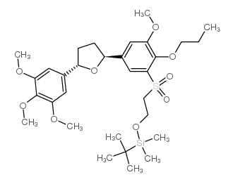 cas no 140705-14-2 is 2-(3-methoxy-2-propoxy-5-((2S,5S)-5-(3,4,5-trimethoxyphenyl)tetrahydrofuran-2-yl)phenylsulfonyl)ethanol