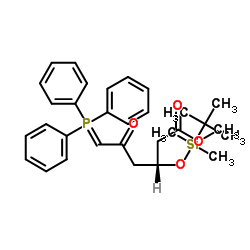 cas no 147118-35-2 is Methyl (3R)-3-(tert-butyldimethylsilyloxy)-5-oxo-6-triphenylphosphoranylidenehexanoate