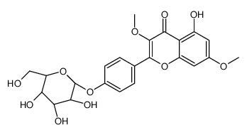 cas no 150853-97-7 is 5-hydroxy-3,7-dimethoxy-2-[4-[(2S,3R,4S,5S,6R)-3,4,5-trihydroxy-6-(hydroxymethyl)oxan-2-yl]oxyphenyl]chromen-4-one