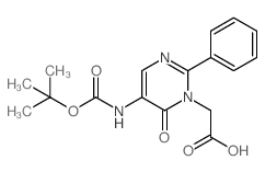 cas no 184710-54-1 is 2-(5-((TERT-BUTOXYCARBONYL)AMINO)-6-OXO-2-PHENYLPYRIMIDIN-1(6H)-YL)ACETIC ACID