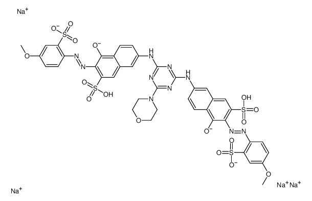 cas no 2184-11-4 is tetrasodium 7,7'-[[6-(morpholin-4-yl)-1,3,5-triazine-2,4-diyl]diimino]bis[4-hydroxy-3-[(4-methoxy-2-sulphonatophenyl)azo]naphthalene-2-sulphonate]