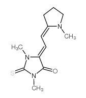 cas no 2445-60-5 is 1,3-Dimethyl-5-[(1-methyl-2-pyrrolidinylidene)ethylidene]-2-thioxoimidazolidine-4-one