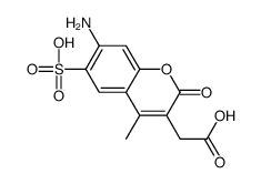 cas no 244636-14-4 is 2-(7-amino-4-methyl-2-oxo-6-sulfochromen-3-yl)acetic acid