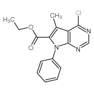 cas no 245728-43-2 is ethyl 4-chloro-5-methyl-7-phenylpyrrolo[2,3-d]pyrimidine-6-carboxylate