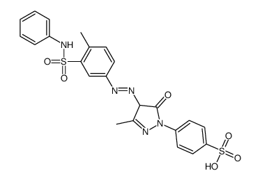 cas no 25739-67-7 is p-[4,5-dihydro-3-methyl-4-[[4-methyl-3-[(phenylamino)sulphonyl]phenyl]azo]-5-oxo-1H-pyrazol-1-yl]benzenesulphonic acid