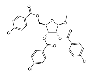 cas no 29755-00-8 is Methyl 2,3,5-tri-O-(4-chlorobenzoyl)-beta-D-ribofuranoside