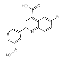 cas no 351329-64-1 is 6-BROMO-2-(3-METHOXYPHENYL)QUINOLINE-4-CARBOXYLICACID