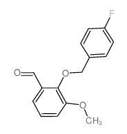 cas no 384860-70-2 is 2-[(4-FLUOROBENZYL)OXY]-3-METHOXYBENZALDEHYDE