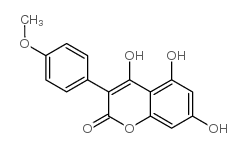 cas no 4376-81-2 is 4,5,7-trihydroxy-3-(4-methoxyphenyl)chromen-2-one