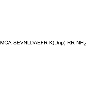 cas no 438625-61-7 is Mca-(Asn670,Leu671)-Amyloid β/A4 Protein Precursor770 (667-676)-Lys(Dnp)-Arg-Arg amide trifluoroacetate salt