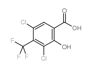 cas no 50343-81-2 is 3,5-Dichloro-2-hydroxy-4-(trifluoromethyl)benzoic acid