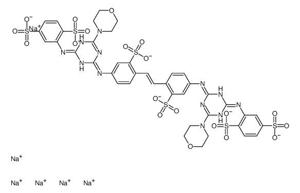 cas no 52301-70-9 is hexasodium 2,2'-[vinylenebis[(3-sulphonato-4,1-phenylene)imino[6-morpholino-1,3,5-triazine-4,2-diyl]imino]]bis(benzene-1,4-disulphonate)