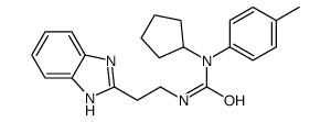 cas no 606090-95-3 is Urea, N-[2-(1H-benzimidazol-2-yl)ethyl]-N-cyclopentyl-N-(4-methylphenyl)- (9CI)