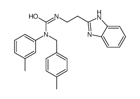 cas no 606090-98-6 is Urea, N-[2-(1H-benzimidazol-2-yl)ethyl]-N-(3-methylphenyl)-N-[(4-methylphenyl)methyl]- (9CI)