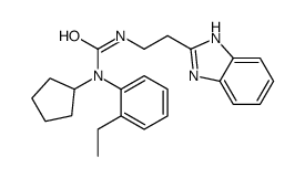 cas no 606090-99-7 is Urea, N-[2-(1H-benzimidazol-2-yl)ethyl]-N-cyclopentyl-N-(2-ethylphenyl)- (9CI)