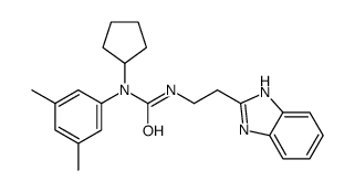 cas no 606091-01-4 is Urea, N-[2-(1H-benzimidazol-2-yl)ethyl]-N-cyclopentyl-N-(3,5-dimethylphenyl)- (9CI)