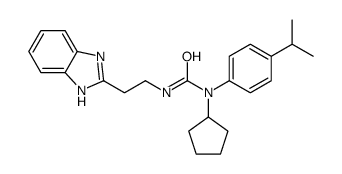 cas no 606091-21-8 is Urea, N-[2-(1H-benzimidazol-2-yl)ethyl]-N-cyclopentyl-N-[4-(1-methylethyl)phenyl]- (9CI)