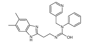 cas no 606091-53-6 is Urea, N-[2-(5,6-dimethyl-1H-benzimidazol-2-yl)ethyl]-N-phenyl-N-(3-pyridinylmethyl)- (9CI)