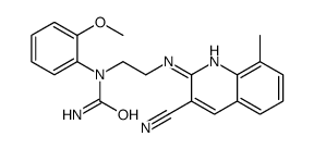 cas no 606104-98-7 is Urea, N-[2-[(3-cyano-8-methyl-2-quinolinyl)amino]ethyl]-N-(2-methoxyphenyl)- (9CI)