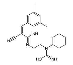 cas no 606105-65-1 is Urea, N-[2-[(3-cyano-6,8-dimethyl-2-quinolinyl)amino]ethyl]-N-cyclohexyl- (9CI)