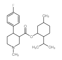 cas no 627098-37-7 is 1-METHYL-4-(4-FLUOROPHENYL)-PIPERIDINE-3-CARBOXYLIC ACID MENTHYL ESTER