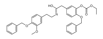 cas no 62744-13-2 is N-2-(4-Benzyloxy-3-methoxyphenethyl)-4-benzyloxy-3-ethoxycarbonyloxyphenylacetamide