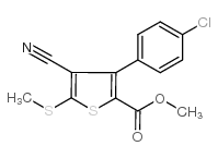 cas no 63244-05-3 is METHYL 3-(4-CHLOROPHENYL)-4-CYANO-5-(METHYLTHIO)THIOPHENE-2-CARBOXYLATE