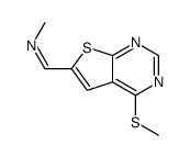 cas no 655253-74-0 is N-methyl-1-(4-methylsulfanylthieno[2,3-d]pyrimidin-6-yl)methanimine