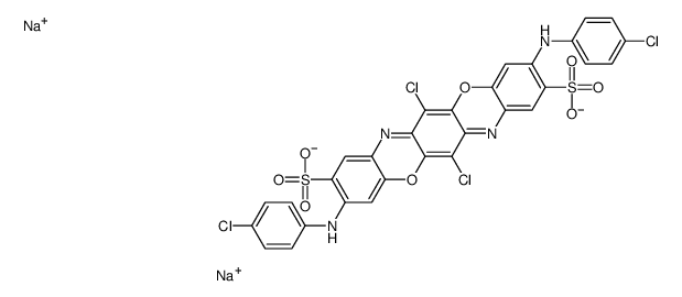 cas no 6598-58-9 is disodium,6,13-dichloro-3,10-bis(4-chloroanilino)-[1,4]benzoxazino[2,3-b]phenoxazine-2,9-disulfonate