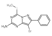 cas no 690275-79-7 is 8-BROMO-4-(METHYLTHIO)-7-PHENYLPYRAZOLO[1,5-A][1,3,5]TRIAZIN-2-AMINE