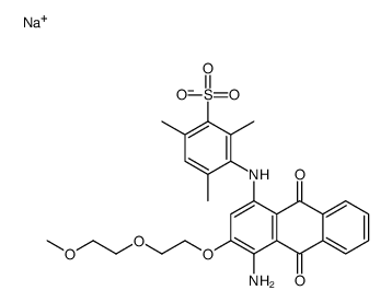 cas no 70179-77-0 is sodium 3-[[4-amino-9,10-dihydro-3-[2-(2-methoxyethoxy)ethoxy]-9,10-dioxo-1-anthryl]amino]-2,4,6-trimethylbenzenesulphonate