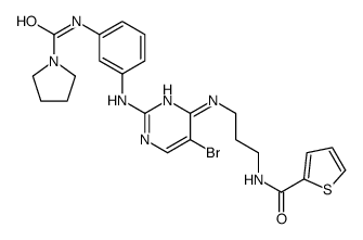 cas no 702675-42-1 is N-(3-(5-BROMO-4-(3-(THIOPHENE-2-CARBOXAMIDO)PROPYLAMINO)PYRIMIDIN-2-YLAMINO)PHENYL)PYRROLIDINE-1-CARBOXAMIDE