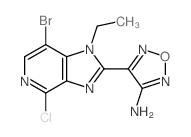 cas no 842144-07-4 is 4-(7-BROMO-4-CHLORO-1-ETHYL-1H-IMIDAZO[4,5-C]PYRIDIN-2-YL)-1,2,5-OXADIAZOL-3-AMINE