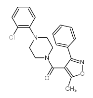 cas no 850471-96-4 is Methanone, [4-(2-chlorophenyl)-1-piperazinyl](5-methyl-3-phenyl-4-isoxazolyl)-