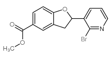 cas no 851777-29-2 is 2-(2-bromo-pyridin-3-yl)-2,3-dihydro-benzofuran-5-carboxylic acid metyl ester