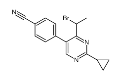 cas no 918422-31-8 is 4-[4-(1-bromoethyl)-2-cyclopropylpyrimidin-5-yl]benzonitrile