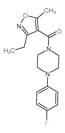 cas no 925147-88-2 is Methanone, (3-ethyl-5-methyl-4-isoxazolyl)[4-(4-fluorophenyl)-1-piperazinyl]