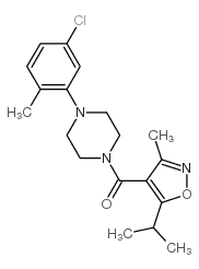 cas no 930751-54-5 is Methanone, [4-(5-chloro-2-methylphenyl)-1-piperazinyl][3-methyl-5-(1-methylethyl)-4-isoxazolyl]